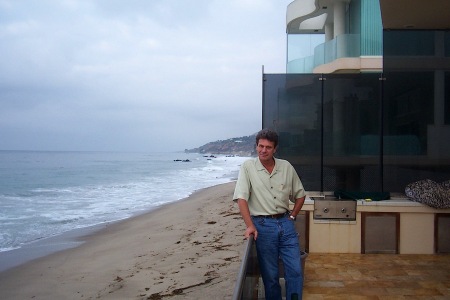 On the beach in Malibu