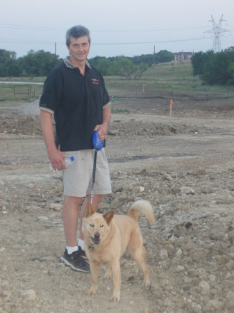 My Husband Raymond Wright and our dog Sandygirl