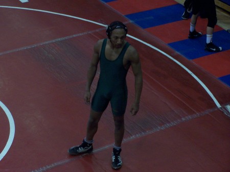 Stuart during a dual meet