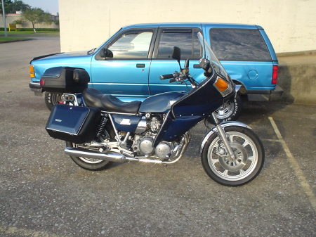 My XS1100 after rebuilding and before the ride to NYC, 2004