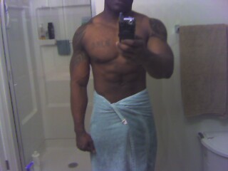 Just out the shower