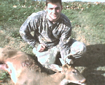 My son Mitch & his buck