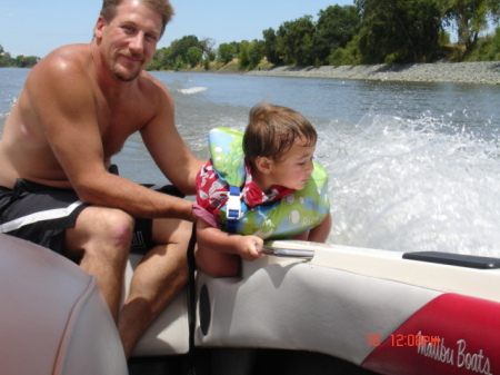 Sacramento River with my son.