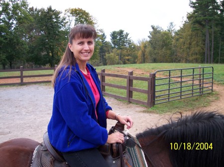 Jody, my wife, horse riding at the Biltmore House, Asheville, N.C.