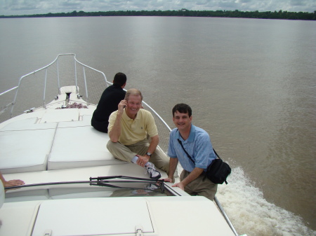 me, right, on the amazon river