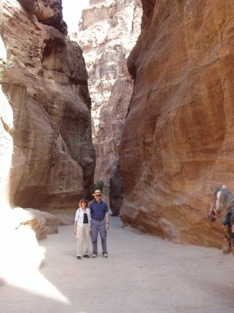 Entering Petra, Jordan