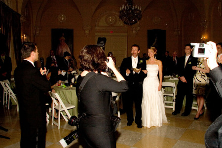 our wedding reception- the toast