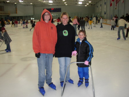 Cody, Me and Hanna ice skating  2/07