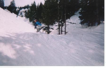 Michelle snowboarding (age 16-17 yr)