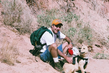 My husband Ed, and our dog Angel.