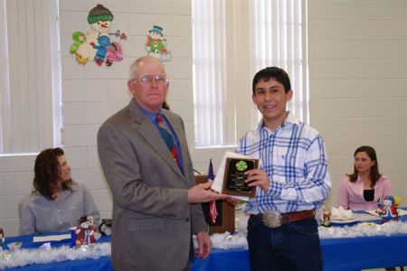 Mathew winning 4H Member of the Year Award