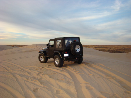 Jeep at the Mescalero sands NM.
