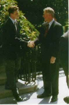 Son DAVID with BOSS BILL CLINTON one year post-Monica