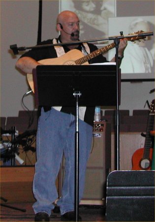 Playing at a concert