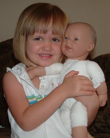 Rachel loves her baby dolls!!