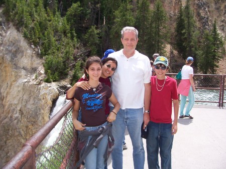 With husband, John, daughter and nephew at Yellowstone this past summer.