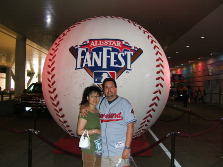 Maria and I at the MLB All-Star game, Pittsburgh PA, July 2006