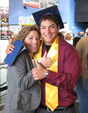 proud mom w/Taylor at HS Graduation