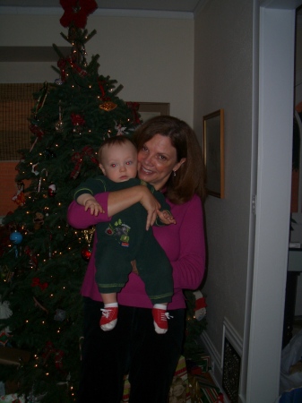 Christmas 2007, with grandson Will
