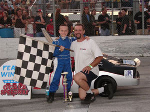 daniel with the checkered flag in ocala, fl