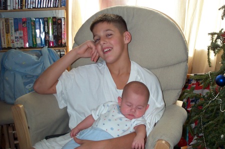 my oldest son jj and his baby brother philip