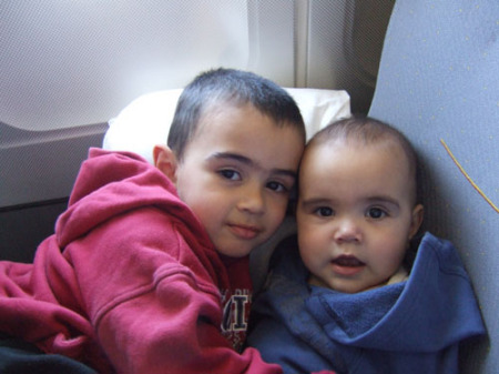 Hamza and Bilal on our way to the US --2008