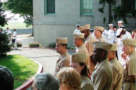 Attending a retirement ceremony