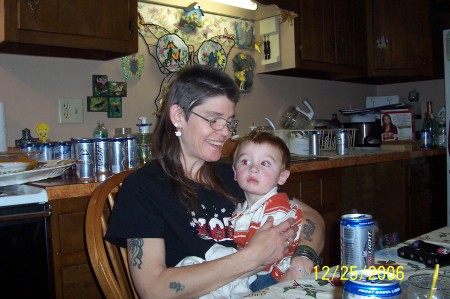 Me and my little great nephew Cody xmas 2006