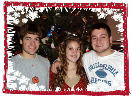 My kids at christmas, 2006