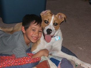 My son and my puppy