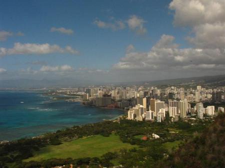 Honolulu from atop Diamond Head