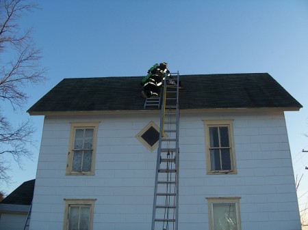 training.... it was a steep roof