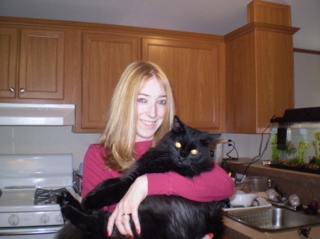 My daughter Mandy and her cat Beemer