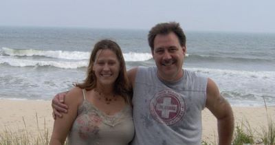 My husband and me at the Jersey Shore