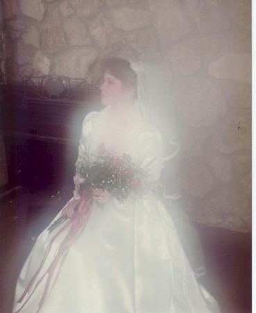 Jacki as a bride, 1985