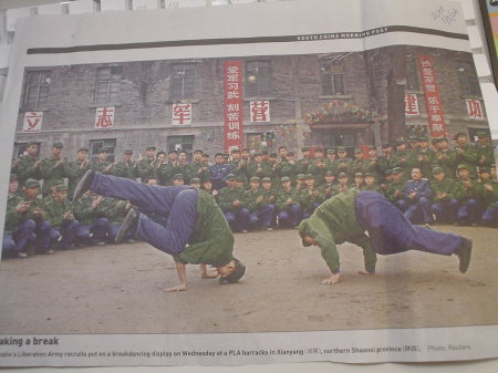 People's Liberation Army Soldiers Breakdancing