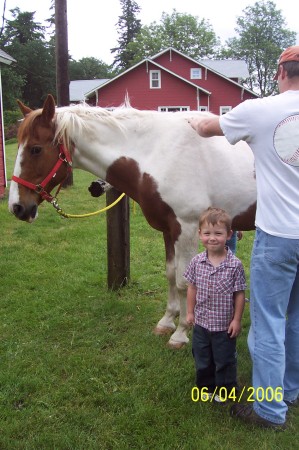 Me, Zach, & Courtney's horse Scarlett