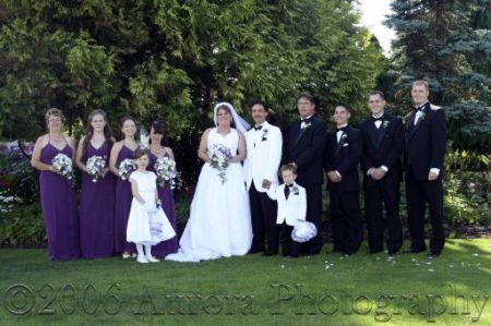 WEDDING PARTY WITH FLOWRE GIRL AND RING BEARER