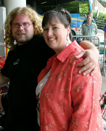 My wonderful wife Beth with Mikey of American Chopper