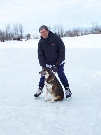 Skating with Maggie.