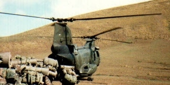 Boarding CH-46 in Hawaii. 1986
