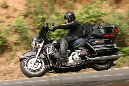 Me and the Harley riding the curves on Hwy 129