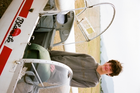 Tory with glider, Santa Ynez Valley 2007