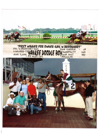 OUR FIRST WINNER FOR GAIL BROOKHART  IT WAS A STORM COMING IN BUT YANKEE DOODLE WENT SO FAST THE STORM WAS BLOW AWAY!!!!