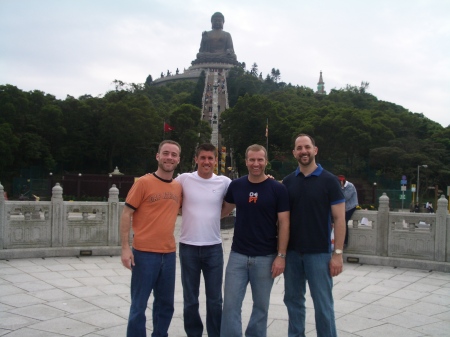 At the Big Buddha, Hong Kong, with Friends