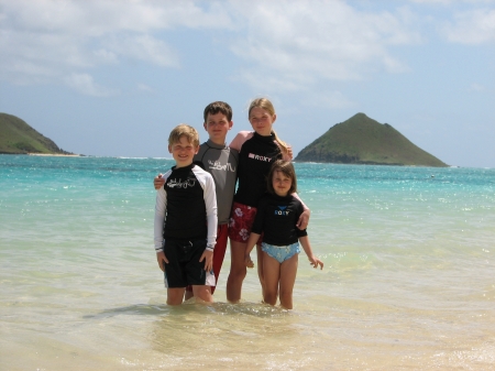 The Abbett Kids at Lanikai Beach, Oahu