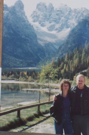 vickie and myself in the swis alps