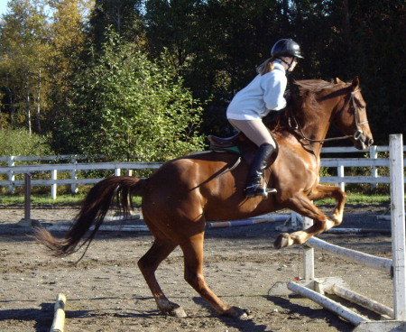 My youngest daughter jumping "Sahara"