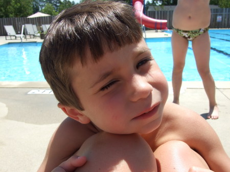 thad at the pool