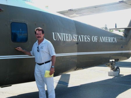 Boarding US 1 helicopter at Travis AFB